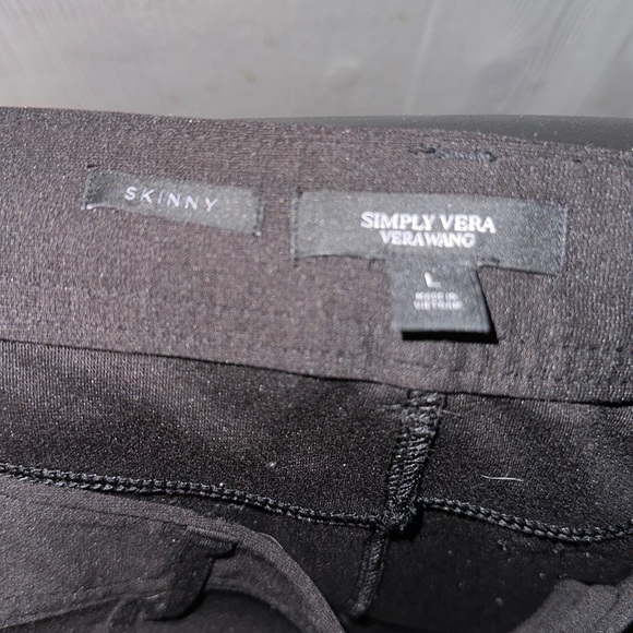 2 PAIR LARGE 2 pair!!!! Simply Vera Vera Wang skinny elastic waist 2 PAIR LARGE - Picture 6 of 6